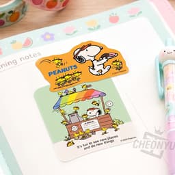 [ピーナッツ]スヌーピーステッカー 2枚セット_カフェスタンド（単品1枚） 1