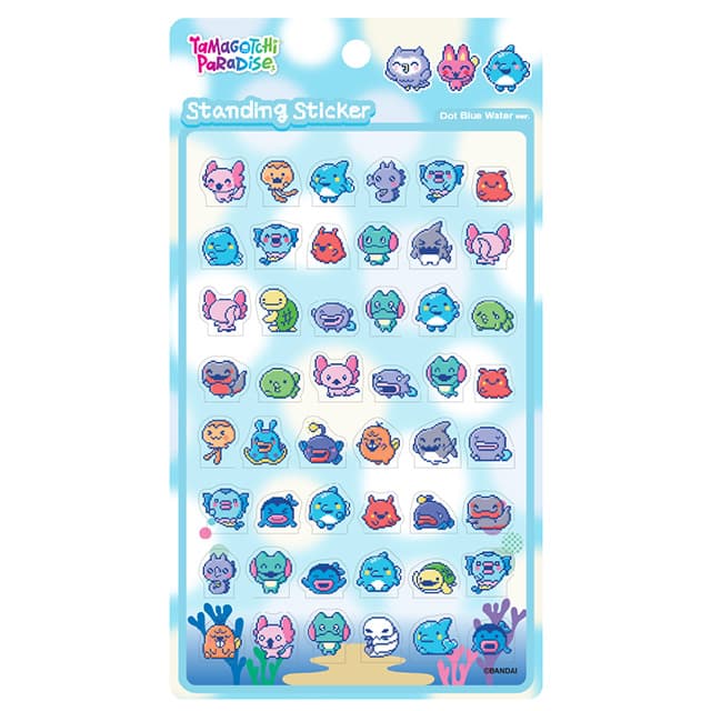 [たまごっち]たまごっち ドットスタンディングステッカー_Dot Blue Water