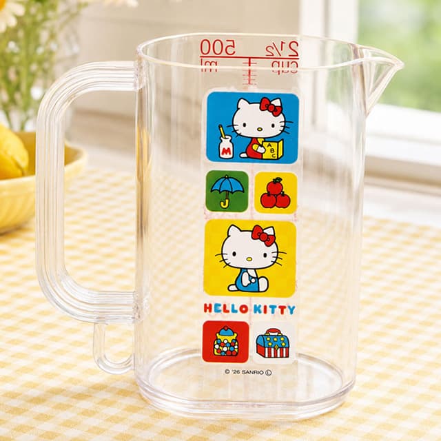 ［サンリオ］ハローキティ オールドスクール目盛り付き計量カップ 500ml