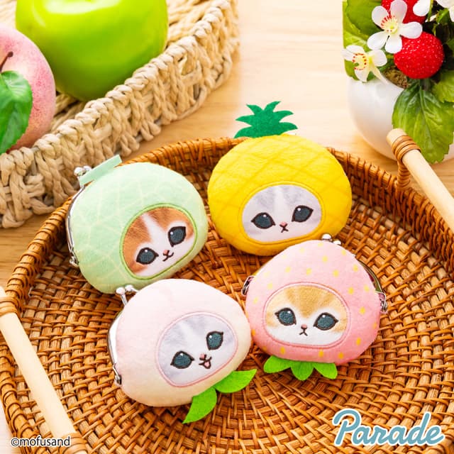 【モフサンド】モフサンド フルーツニャン ミニコインウォレット