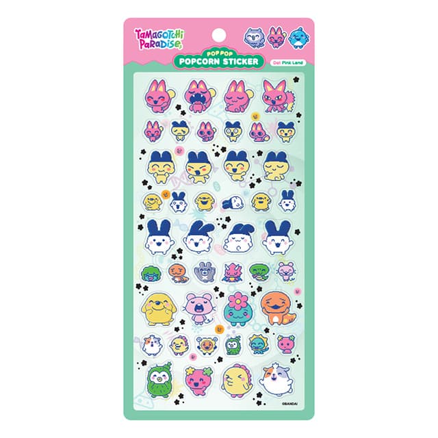 [たまごっち]たまごっち パラダイス ポップコーンステッカー_Dot Pink Land 1