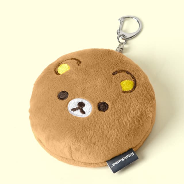 ［リラックマ］リラックマ ふわふわフェイスキーリングミラー