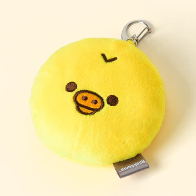 キイロイトリ ふわふわフェイスキーホルダー ミラー 1