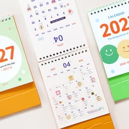 【インディゴ】2027 今日の温度 卓上カレンダー（ミニデスクカレンダー） 2