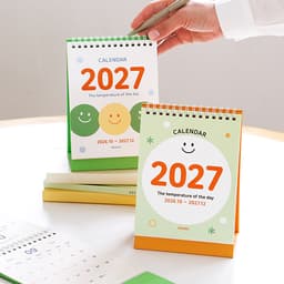 【インディゴ】2027 今日の温度 卓上カレンダー（ミニデスクカレンダー） 5