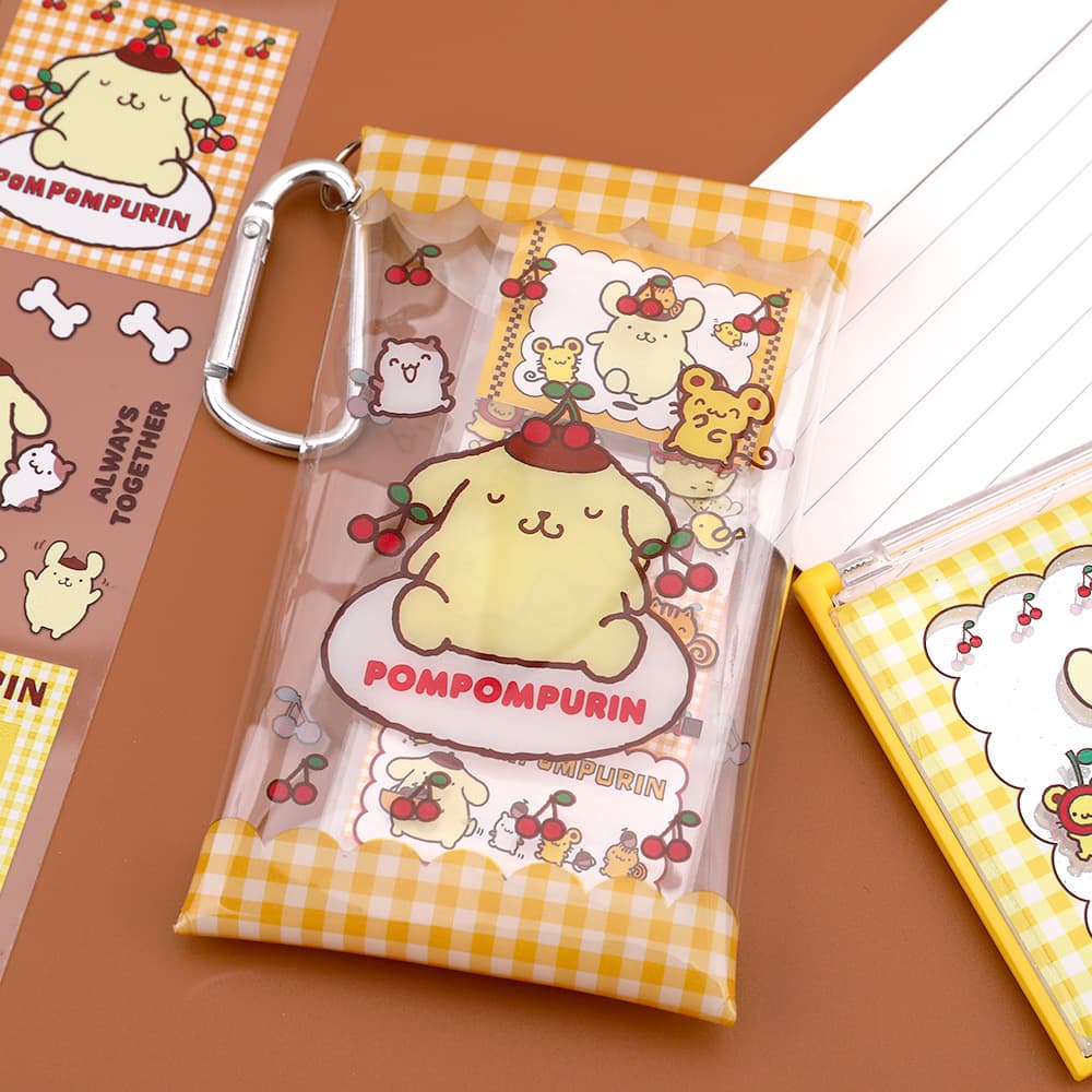 【サンリオ】ポムポムプリン 30周年 透明カードケースキーリング 1