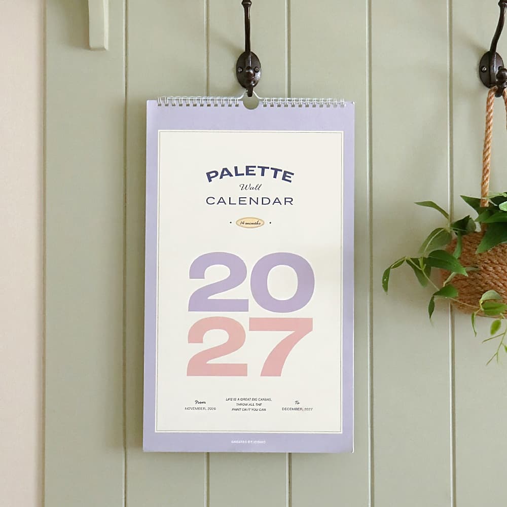 【アイコニック】2027 パレット ウォールカレンダー 壁掛けカレンダー スケジューラー 1